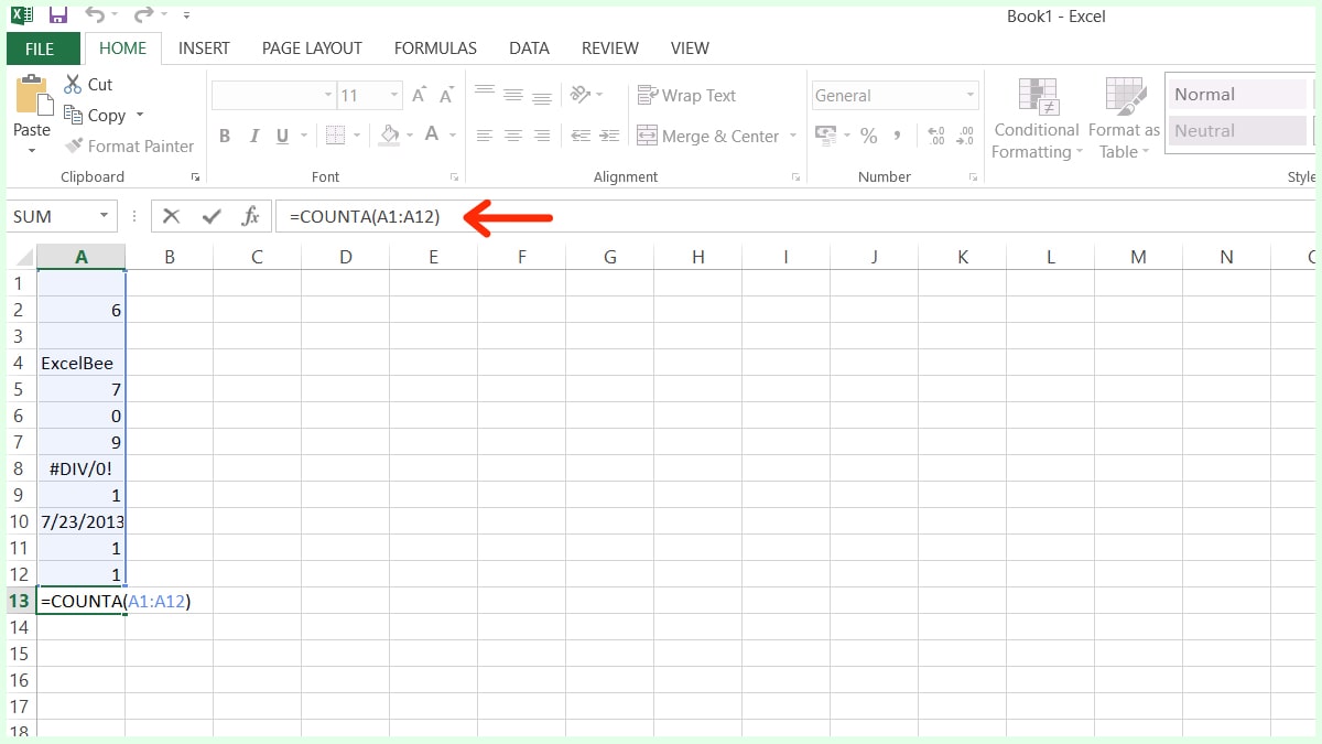 Excel COUNT Function | Excel COUNTA Function