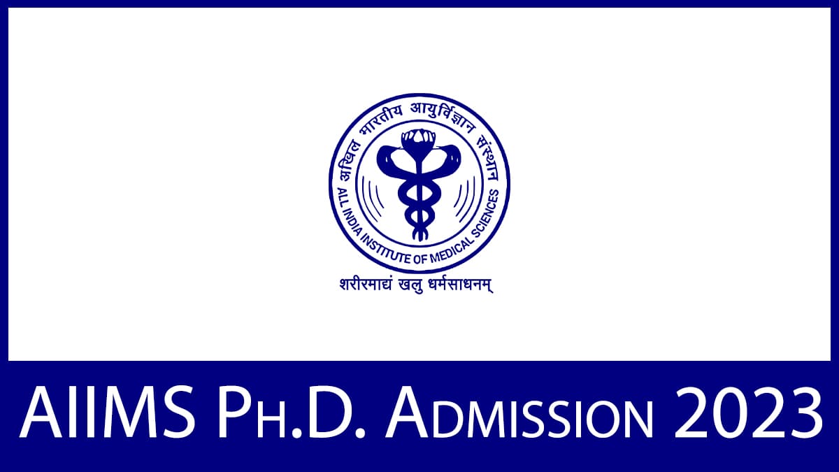 aiims jodhpur phd admission 2023