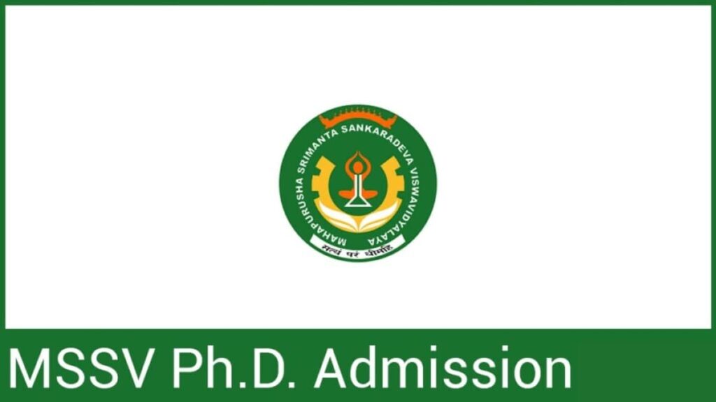 MSSV Ph.D. Admission 2024, form, eligibility, syllabus.